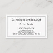 Algemeen Visitekaartje met lage sleutels (Voorkant)