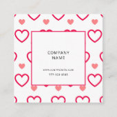 Algemeen visitekaartje met liefdeshart. (Voorkant)