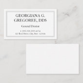 Algemeen Visitekaartje van basisgeblindeerd tandhe (Voorkant / Achterkant)