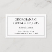 Algemeen Visitekaartje van basisgeblindeerd tandhe (Voorkant)