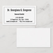 Algemeen Visitekaartje van basisgeblindeerd tandhe (Voorkant / Achterkant)