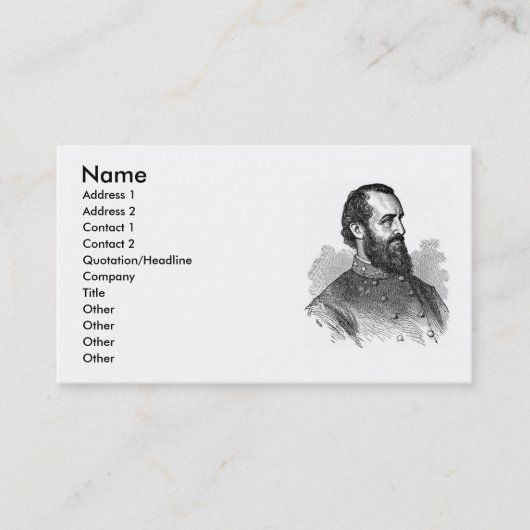 Algemeen Visitekaartje van de burgeroorlog (Voorkant)