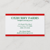 Algemeen Visitekaartje van de landbouw (Achterkant)