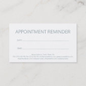 Algemeen Visitekaartje voor herinneringen voor tan Afsprakenkaartje (Achterkant)