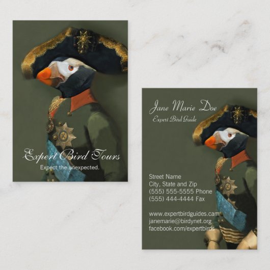 Algemeen - Vogelgids met bubbels Visitekaartje (Voorkant / Achterkant)