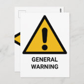 Algemeen waarschuwingsetiket, gevarenaanduiding briefkaart (Voorkant / Achterkant)