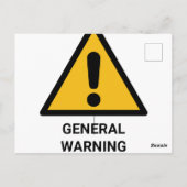 Algemeen waarschuwingsetiket, gevarenaanduiding briefkaart (Achterkant)