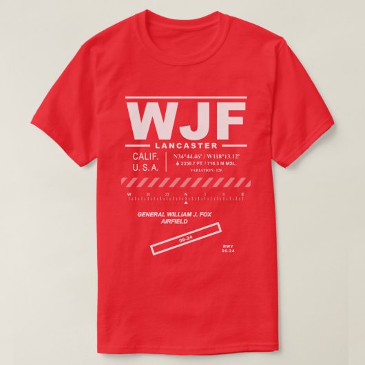 Algemeen William J. Fox Airfield WJF T-shirt (Design voorkant)
