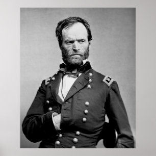 ALGEMEEN WILLIAM TECUMSEH SHERMAN VAN DE UNIE POSTER