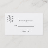 algemeen wit visitekaartje afsprakenkaartje (Achterkant)