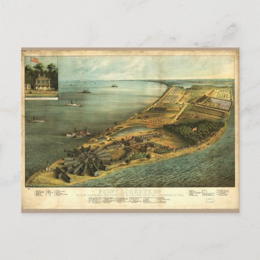 Algemeen ziekenhuis en gevangenis van Hammond uit Briefkaart (Voorkant)