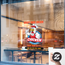 Algemene Aangepaste Gebakken Knapperige Kip 2 Voor Raamsticker