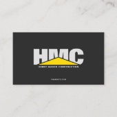 Algemene aannemer bouw gele driehoek visitekaartje (Voorkant)