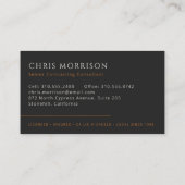 Algemene aannemer bouw zwart koper visitekaartje (Achterkant)