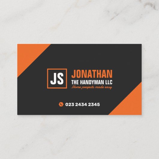 Algemene Aannemer, Handyman service, Bouw Visitekaartje (Achterkant)