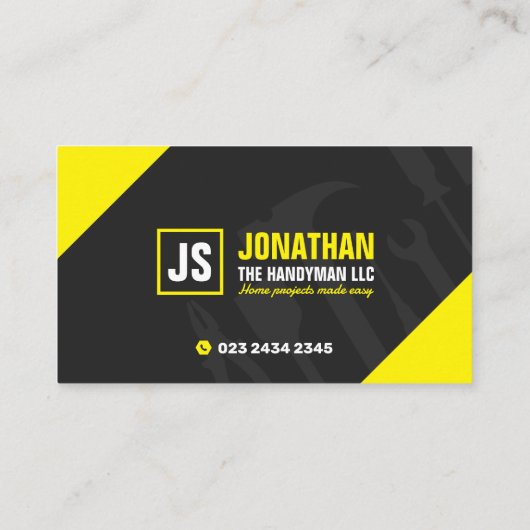 Algemene Aannemer, Handyman service, Bouw Visitekaartje (Achterkant)