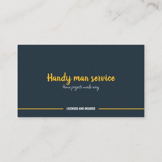 Algemene Aannemer, Handyman service, Bouw Visitekaartje (Achterkant)