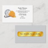 Algemene aannemer Hard Pet & Tools Blueprints Visitekaartje (Voorkant / Achterkant)