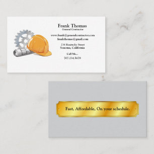 Algemene aannemer Hard Pet & Tools Blueprints Visitekaartje