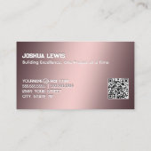 Algemene aannemer QR Visitekaartje (Achterkant)