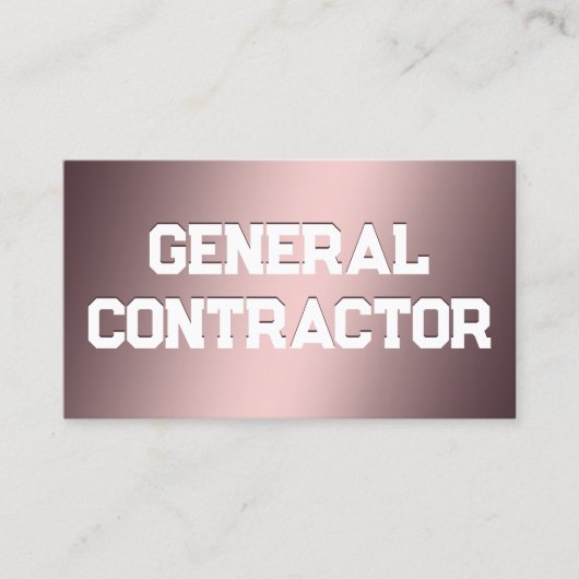 Algemene aannemer QR Visitekaartje (Voorkant)