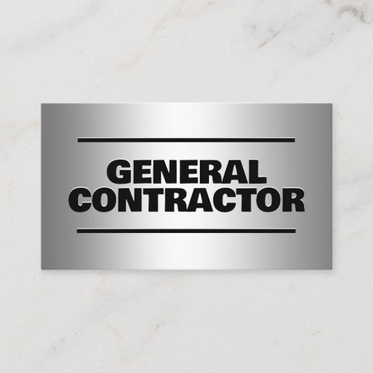 Algemene Aannemer Silver QR Visitekaartje (Voorkant)