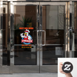 Algemene Aanpasbare Gebakken Knapperige Kip 2 Deur Raamsticker