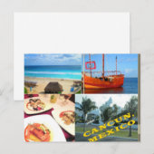 ALGEMENE ANSICHTKAARTEN - CANCUN COLLAGE 1 BRIEFKAART (Voorkant / Achterkant)