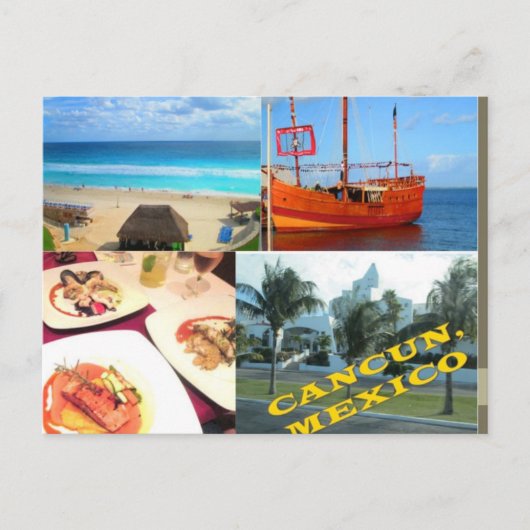 ALGEMENE ANSICHTKAARTEN - CANCUN COLLAGE 1 BRIEFKAART (Voorkant)
