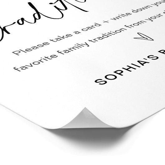 ALGEMENE Baby shower traditionele familieproducten Poster (Hoek)