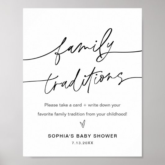 ALGEMENE Baby shower traditionele familieproducten Poster (Voorkant)