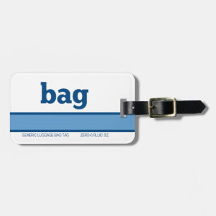 Algemene bagage tas bagagelabel