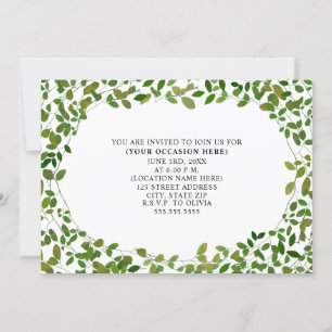 Algemene botanische feestelijke uitnodiging