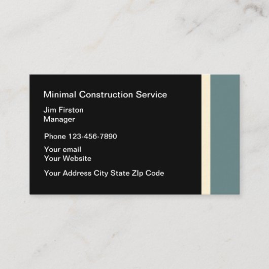 Algemene bouwdiensten visitekaartje (Voorkant)