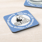 Algemene Bouwer met de Materialen van de Bouw. Bier Onderzetter (Linkerzijde)