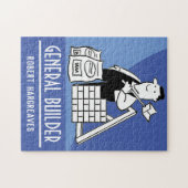 Algemene Bouwer met de Materialen van de Bouw. Legpuzzel (Horizontaal)