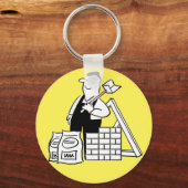 Algemene Bouwer met de Materialen van de Bouw. Sleutelhanger (Voorkant)