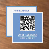 Algemene bouwer met QR Code Square Visitekaartje