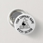 Algemene Bouwer Promotie Knop Badge Ronde Button 3,2 Cm (Voorkant /achterkant)