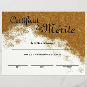Algemene Certificaat van Uitmuntendheid Franse Kla Flyer