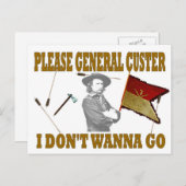 ALGEMENE CUSTER, IK WIL NIET GAAN BRIEFKAART (Voorkant / Achterkant)
