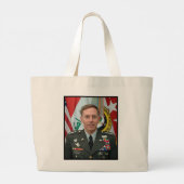 Algemene David Petraeus Portret Grote Tote Tas (Achterkant)