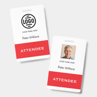 Algemene evenementbezoeker foto ID badge pas