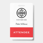 Algemene evenementbezoeker foto ID badge pas (Voorzijde)