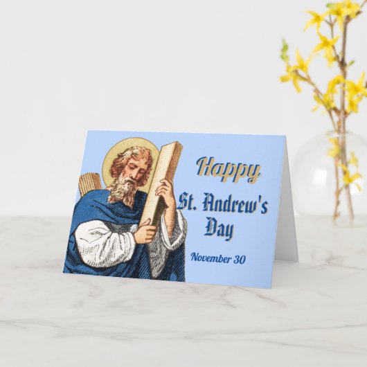 Algemene gelukwenskaart voor St. Andrew's Day Kaart (Gele Bloem)