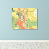 Algemene geologische kaart van Colorado Canvas Afdruk (Insitu (Houten vloer))