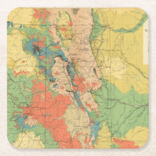 Algemene geologische kaart van Colorado Kartonnen Onderzetters