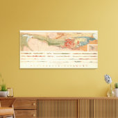 Algemene geologische kaart van het district Marque Canvas Afdruk (Insitu (Woonkamer))