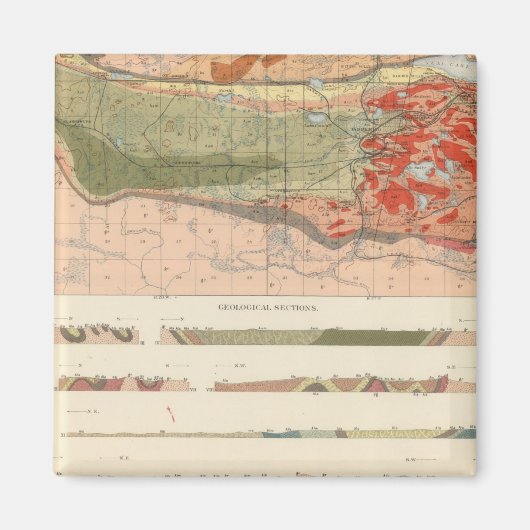 Algemene geologische kaart van het district Marque Magneet (Voorkant)