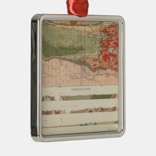 Algemene geologische kaart van het district Marque Metalen Ornament (Rechts)